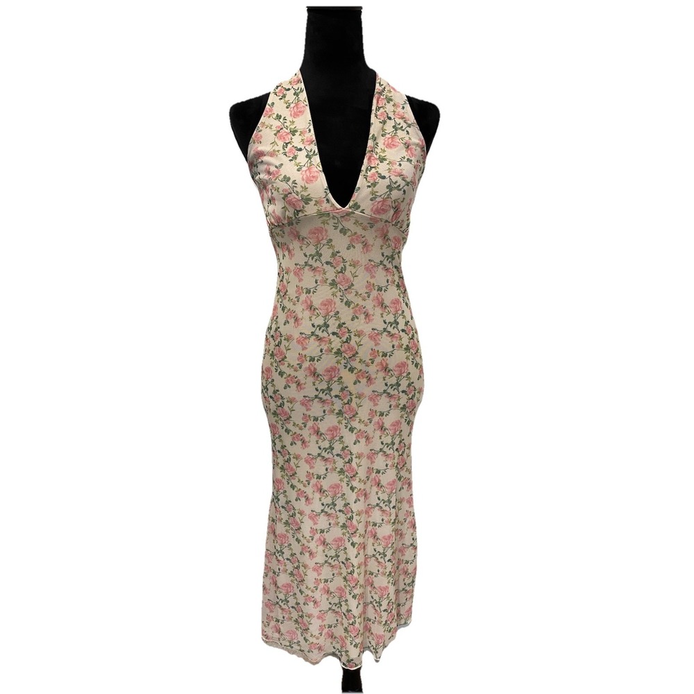 See you monday Pink Floral dress medium